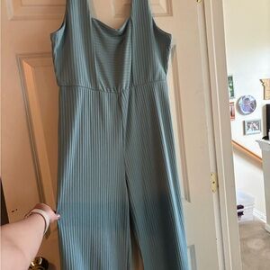 Wild Fable Blue Ribbed Jumpsuit